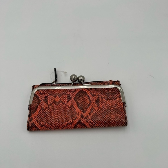 Mundi Orange and Black Animal Print Wallet - Picture 1 of 10